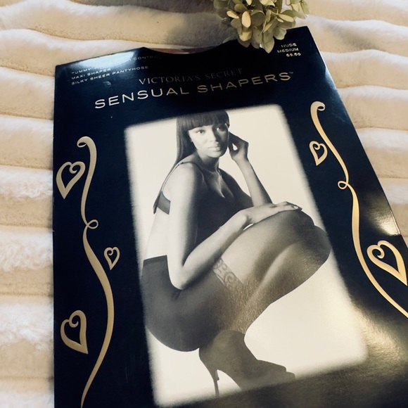 Victorias Secret Sensual Shapers Tummy Hip Control Pantyhose Sheer Nude Sz M New - Picture 3 of 5